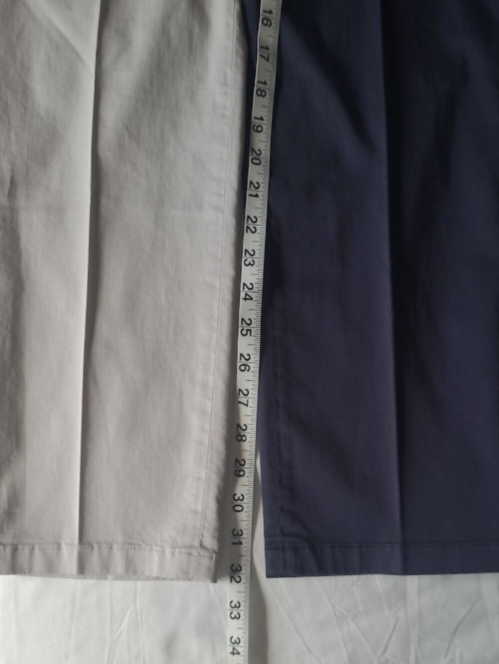 Set of 2 Straight-Fit Chino Pants. Light Gray & Navy Both 38X32. NWT. - Picture 6 of 16
